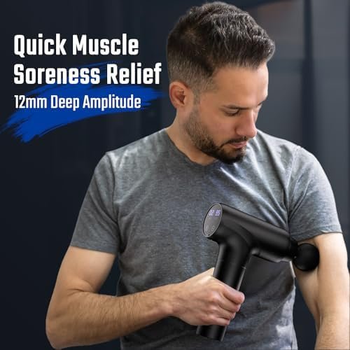 cotsoco Massage Gun, Muscle Massage Gun Deep Tissue Back Massager for Pain Relief, 20 Speeds Handheld Electric Massager Tool with Silent Brushless Motor, Suitable for Gym Office Home Travel - Image 2