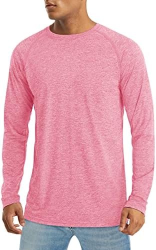MAGCOMSEN Men’s Long Sleeve Shirt Quick Dry UPF 50+ Sun Protection Lightweight T-Shirt Athletic Workout Fishing Tee