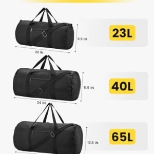 Vorspack Duffel Bag 20-24-28 Inches Foldable Gym Bag for Men Women Duffle Bag Lightweight with Inner Pocket for Travel Sports