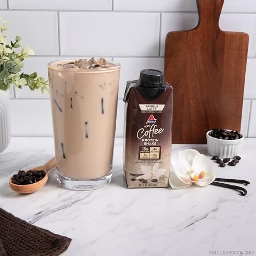 Atkins Iced Coffee Vanilla Latte Protein Shake, 15g Protein, Low Glycemic, 4g Net Carb, 1g Sugar, Keto Friendly, 12 packs of 11 fl Oz - Image 4