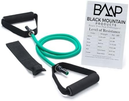 Black Mountain Products Single Resistance Band – Door Anchor and Starter Guide Included
