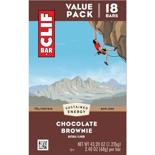 Clif Bar - Chocolate Brownie Flavor - Made with Organic Oats - 10g Protein - Non-GMO - Plant Based - Energy Bars - 2.4 oz. (18 Pack) - Image 13
