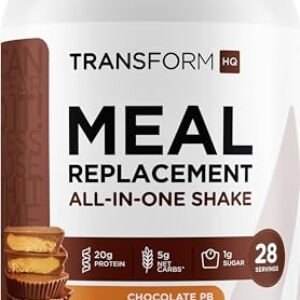 TransformHQ Meal Replacement Shake Powder 28 Servings (Chocolate Peanut Butter) - Gluten Free, Non-GMO