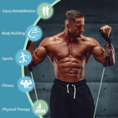 VEICK Resistance Bands, Exercise Bands, Workout Bands, Resistance Bands for Working Out with Handles for Men and Women, Exercising Bands for Fitness Weights Work Out at Home - Image 6