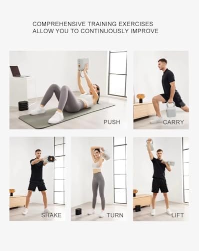 Adjustable Kettlebell Set,Quick Weight Change 8.5-40lb, Kettle Grip,Space-Saving Design for Home Gym Combo, Suitable for Strength Training - Image 7