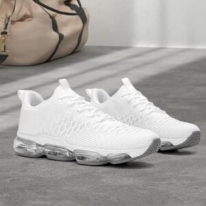 Men’s Air Cushion Running Shoes Breathable Tennis Fashion Sneakers Non Slip Workout Casual Sport Shoes Gym Training Comfortable Walking Shoes