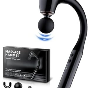 FVZ Massage Gun with Upgraded Extension Handle, 10MM Massage Gun Deep Tissue, Back Massager, Muscles/Neck/Shoulders/Waist/Legs Massager Portable for Pain Relief, 4 Massage Heads & 5 Speed Levels