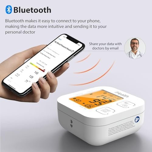 iHealth Track Smart Upper Arm Blood Pressure Monitor with Wide Range Cuff That fits Standard to Large Adult Arms, Bluetooth Compatible for iOS & Android Devices - Image 7