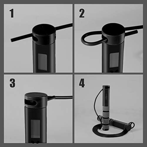 Jump Rope, Digital Weighted Handle Workout Jumping Rope with Calorie Counter for Training Fitness, Adjustable Exercise Speed Skipping Rope for Men, Women, Kids, Girls - Image 4