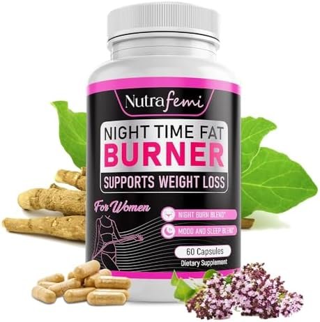 Fat Burner for Women | Weight Loss – Night Time Fat Burner with Carb Blocker & Appetite Suppressant | Less Craving | Belly Fat Burner & Thermogenic Metabolism Booster Made in USA | Third Party Tested