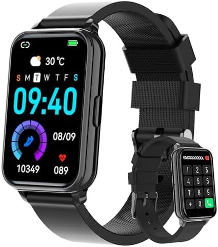 Fitness Tracker Smart Watch Make/Answer Calls for Women Men with Heart Rate Blood Oxygen Sleep Monitor Sports Modes Step Calorie Counter IP68 Waterproof for Android Phones and iPhone