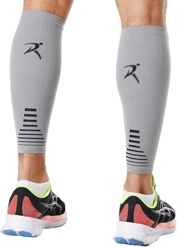 Rymora Calf Compression Sleeves Men Women – Leg Compression Sleeve Footless Socks – Shin Splint Relief Fitness Running