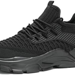 Men’s Running Shoes, Non Slip, Breathable, Lightweight Fashion Sneakers, Slip Resistant Athletic Sports Walking Gym Work Shoes