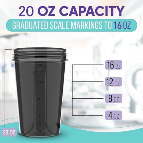 -2 Pack- 20 oz Protein Shaker Bottles for Protein Mixes - 2x Wire Whisk | Leak Proof Shaker Cups for Protein Shakes and Pre Workout | Protein Shaker Bottle Pack | Protein Mixer Cup - Image 5