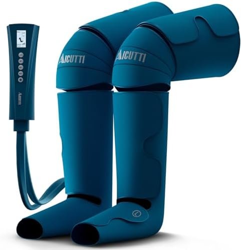 Professional Air Compression Leg Massager with Heat – Ideal Christmas, Mother’s Day & Father’s Day Gifts for Women, Men, Dad & Mom from Daughter or Son – Pain Relief for Foot, Calf, Knee & Thigh