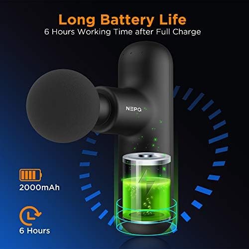 Mini Massage Gun, Powerful Fascial Gun Portable Deep Tissue Percussion Muscle Back Head Massager for Pain Relief with 4 Massage Heads High-Intensity Vibration Rechargeable Small Massage Gun - Image 5