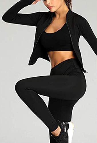 Lviefent Womens Lightweight Full Zip Running Track Jacket Workout Slim Fit Yoga Sportwear with Thumb Holes - Image 3