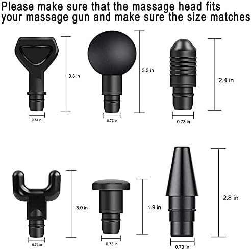 Massage Gun Heads for Hypervolt Go,Replaceable Massager Gun Attachment 6 Different Muscle Massager Heads Deep Tissue Percussion Plug and Play Salon Tools Home Pain Relief New Upgrade Massage Head - Image 2