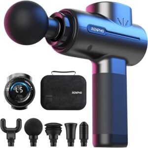 RENPHO Massage Gun Deep Tissue, FSA HSA Eligible Portable Percussion Massager for Back and Neck, Mothers Day Gifts, Gift for Men and Women, Handheld Device with Carry Case, Active