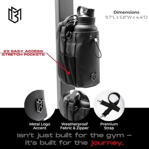 Magnetic Bottle Bag Sling Bag for Men and Women | Magnetic Gym Bag for Gym, Travel, Work, and Sports | Keep Your Items off the Dirty Gym Floor With Magnetic Attachment - Image 7