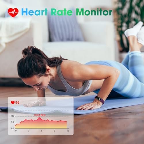 Fitness Tracker Watch with Heart Rate Monitor, Step Counter Activity Tracker with Pedometer & Sleep Monitor, Calories, Step Tracking for Women Men Compatible with Android iOS - Image 3
