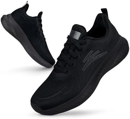 Anti-Slip Mens Athletic Shoes, Wide Toe Box Running Shoes for Men with Breathable Mesh, Lightweight Mens Slip-On Walking Sneakers for Workout, Gym, Jogging and Sports