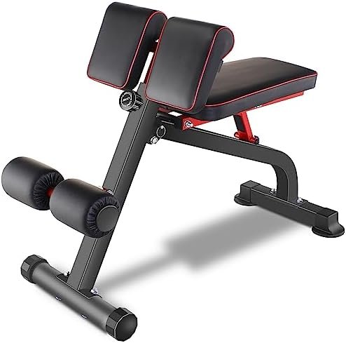 BODYRHYTHM Compact Adjustable Weight Bench for Full Body Strength Training, Ab/Back Hyper Roman Chair, Adjustable Ab Sit up Bench, Incline Decline Bench, Flat Bench, Hyperextension Bench, Back Extension Machine