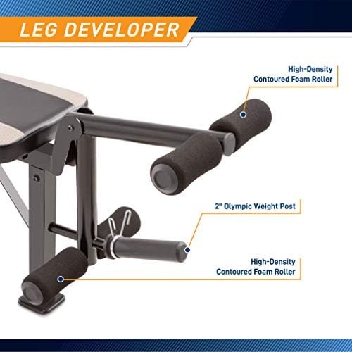 Marcy Olympic Weight Bench, Workout Benches For Home With Leg Developer MWB-4491 - Image 3
