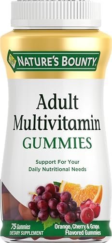 Nature’s Bounty Adult Multivitamin, Vitamin Supplement, Daily Nutritional Needs, Fruit Flavor, 75 Count