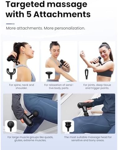 BOB AND BRAD Q2 Mini Massage Gun, Pocket-Sized Deep Tissue Massager Gun, Portable Percussion Muscle Massager Gun, Ultra Small & Quiet Muscle Massage Gun with Carry Case, FSA and HSA Eligible -Black - Image 8