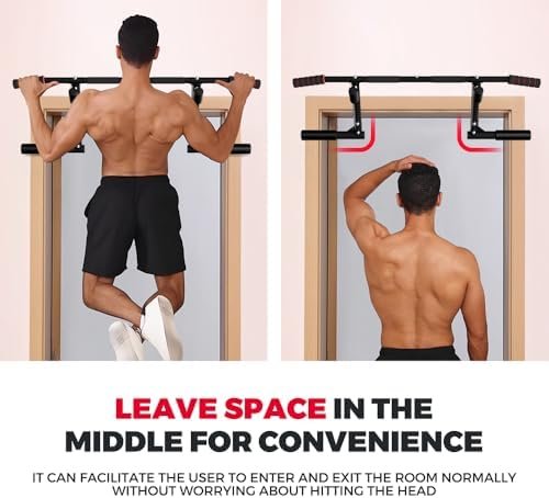 2025 Upgrade Multi-Grip Pull Up Bar for Doorway - 460 lbs Heavy Duty Chin-Up Bar for Home Gym Exercise, Door Frame Pull Up Bar for Almost All Doors - Image 5