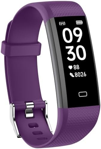 Fitness Tracker Watch with Heart Rate Monitor, Step Counter Activity Tracker with Pedometer & Sleep Monitor, Calories, Step Tracking for Women Men Compatible with Android iOS