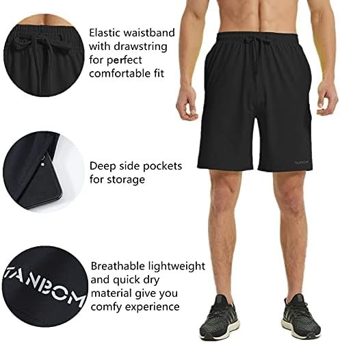 ZONBAILON Mens Drawstring Gym Shorts Deep Pockets 7 Inch Athletic Basketball Shorts Pack - Image 2
