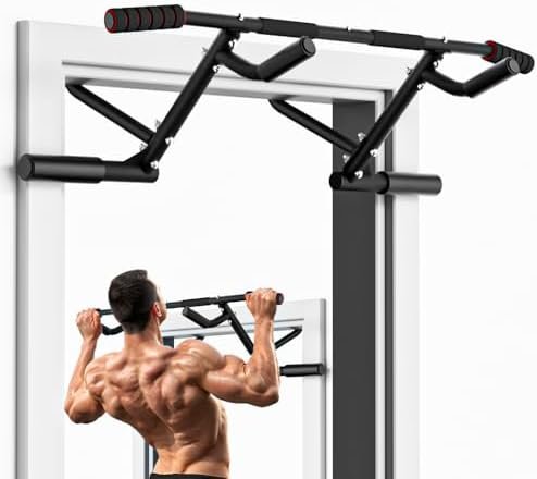 2025 Upgrade Multi-Grip Pull Up Bar for Doorway – 460 lbs Heavy Duty Chin-Up Bar for Home Gym Exercise, Door Frame Pull Up Bar for Almost All Doors