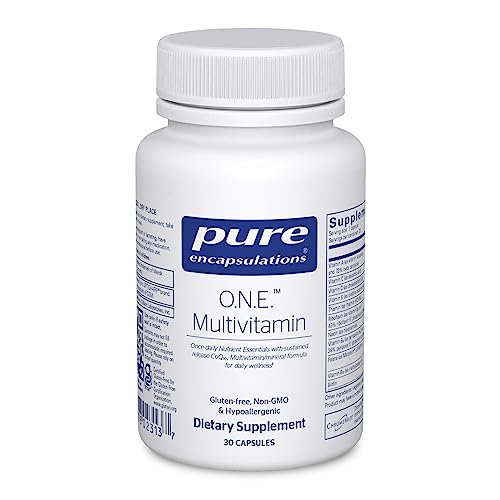Pure Encapsulations O.N.E. Multivitamin – Once Daily Multivitamin with Antioxidant Complex Metafolin, CoQ10, and Lutein to Support Vision, Cognitive Function, and Cellular Health* – 30 Capsules