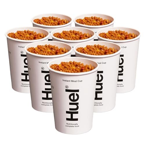 Huel Hot and Savory Cups | Cajun Pasta | 25g Protein Plant Based Instant Meal | 27 Vitamins and Minerals | 100% Nutritionally Complete | 8 Cups