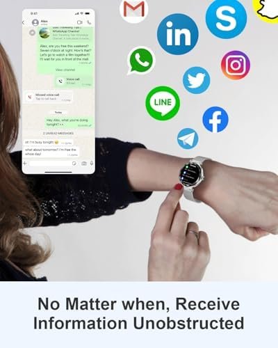 Smart Watch (Answer/Make Calls), 1.19" Smart Watches for Women 110+ Sports Modes Fitness Tracker with Blood Pressure/Heart Rate/Sleep Monitor, IP68 Waterproof Activity Tracker for Android and iPhone - Image 3