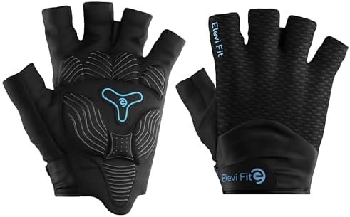 Elevi Fit Workout Gloves for Men & Women, Full Palm Protection Weight Lifting Gloves with Non-Slip Silicone Pads, Lifting Gloves for Gym Training, Exercise, & Cycling with Adjustable Wrist Closure