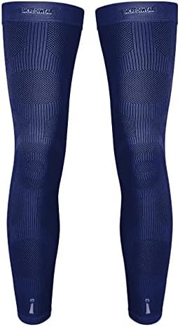 Incrediwear Leg Sleeve 2pk – Full Length Long Leg Sleeve for Leg Pain Relief & Muscle Recovery, Helps Reduce Swelling & Inflammation, Promotes Circulation, Leg Sleeves for Men & Women (Navy, X-Large)
