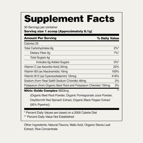 Snap Supplements Organic Beet Root Powder, Nitric Oxide Superfood Supplement with Beets, B Vitamins, Pomegranate & Red Spinach for Energy, Heart Health & Circulation Support, 30 Servings, Mixed Berry - Image 6