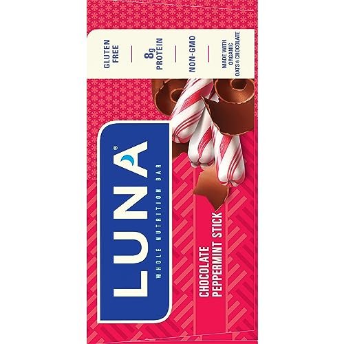 LUNA Bar - Chocolate Peppermint Stick Flavor - Snack Bars - Non-GMO - Gluten-Free Protein Bars - Made with Organic Oats (12 Pack) - Image 14