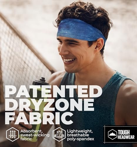 Mens Sweat Bands - Sport Headbands for Men - Workout Headbands for Women - Running Headband -Tennis Athletic Sweatband - Image 2