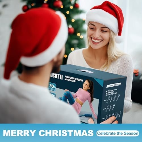 Professional Air Compression Leg Massager with Heat - Ideal Christmas, Mother's Day & Father's Day Gifts for Women, Men, Dad & Mom from Daughter or Son - Pain Relief for Foot, Calf, Knee & Thigh - Image 7