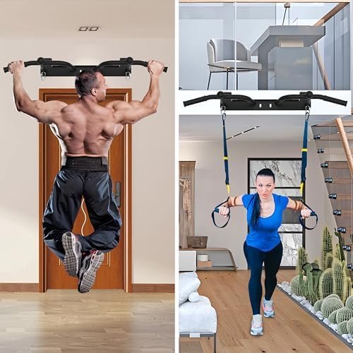 Wall Mounted Pull Up Bar - Heavy Duty Chin Up Bar, Strength Training, Outdoor Pull-Up Bar for Garage, Joist, Wall Mount - Multifunctional Fitness Bar,Supports up to 600 Lbs - Image 2