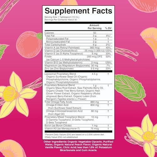 MaryRuth Organics Multivitamin for Women 40+, Womens Multivitamin Liposomal, Immune Support Supplement, Energy Supplements & Sleep Aid, Vegan, Sugar Free, Non-GMO, 15.22 Fl Oz - Image 2