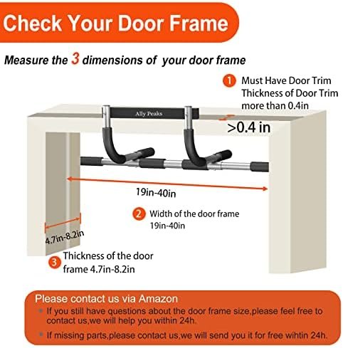 Ally Peaks Pull Up Bar for Doorway,Multiple Levels Width Adjustable Pull Up Bar Accurately Match Wide and Narrow doorframe,Indoor Chin-Up Bar Workout Bar,USA Original Patent - Image 5