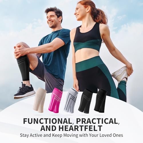 CAMBIVO Calf Compression Sleeve Men & Women- Shin Splint Brace Support for Legs Pain Relief, Varicose Vein Treatment - Image 8