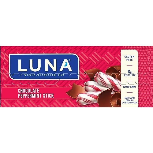 LUNA Bar - Chocolate Peppermint Stick Flavor - Snack Bars - Non-GMO - Gluten-Free Protein Bars - Made with Organic Oats (12 Pack) - Image 15