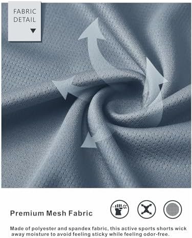 NORTHYARD Men's 2 in 1 Running Shorts Workout Gym Athletic Shorts with Liner Active Training Shorts with Zipper Pockets - Image 6