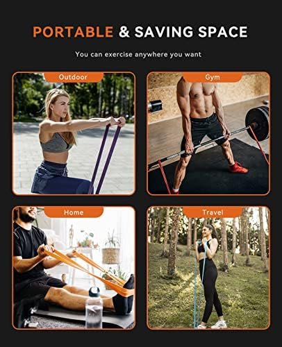 SUNPOW Pull Up Assistance Bands - Set of 5 Resistance Heavy Duty Workout Exercise Stretch Fitness Bands Assist Set for Body, Instruction Guide and Carry Bag Included - Image 6